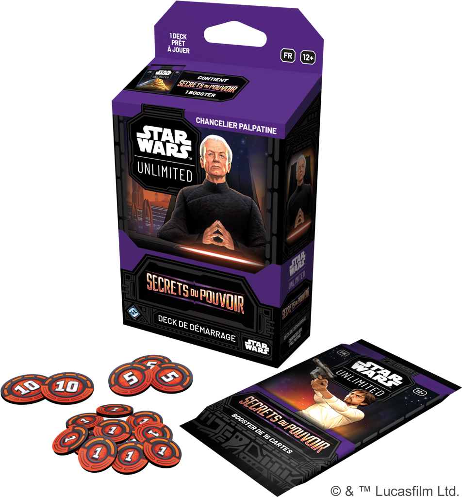Star Wars Unlimited Deck de Demarrage Set 06 Secrets du Pouvoir Chancellor Palpatine