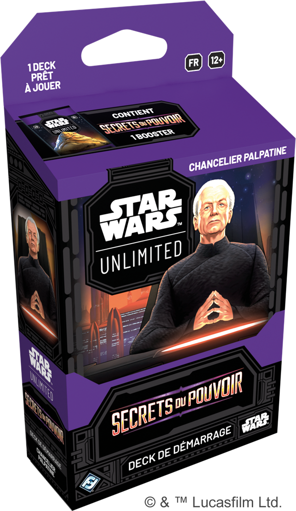 Star Wars Unlimited Deck de Demarrage Set 06 Secrets du Pouvoir Chancellor Palpatine