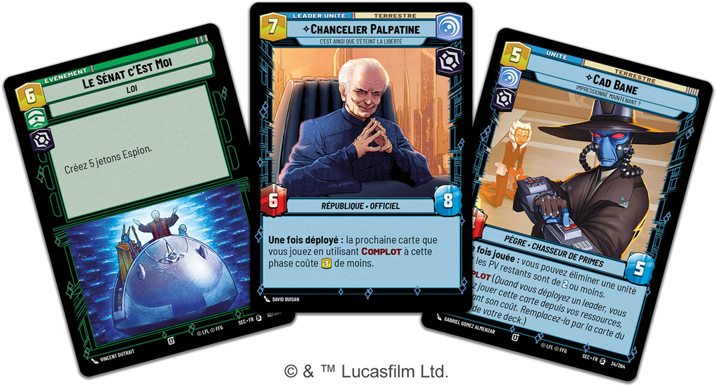 Star Wars Unlimited Deck de Demarrage Set 06 Secrets du Pouvoir Chancellor Palpatine